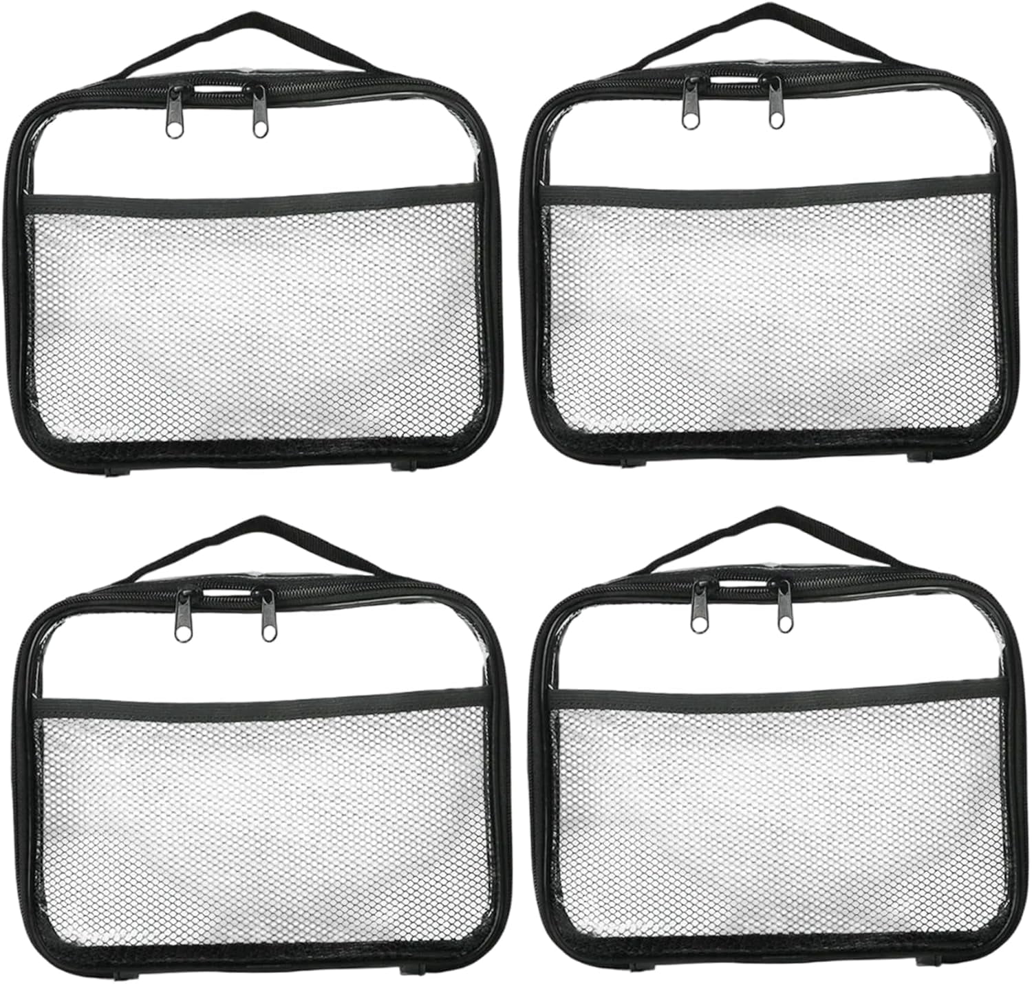 Toy Organizer Bags 4Pcs Toy Storage Bags, Clear PVC Waterproof Organizer with Zipper, Multi-Purpose Storage Containers for Board Games, Puzzles, Books