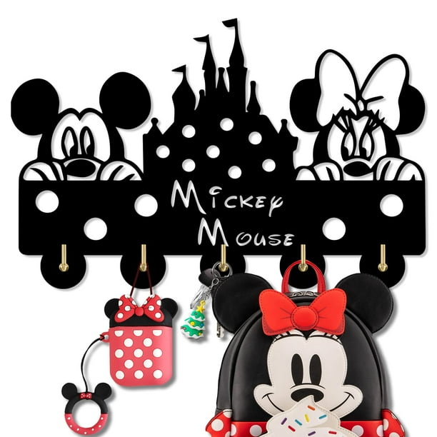 Mickey Mouse Disney Key Hooks Door Hooks Self Adhesive Key Holder for Wall Entryway Kitchen 5 Hook Black Heavty Duty 6lb Mickey Mouse Walmart