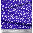 thumbnail image 2 of Soimoi Blue Cotton Jersey Fabric Cow Animal Skin Decor Fabric Printed Yard 64 Inch Wide, 2 of 3