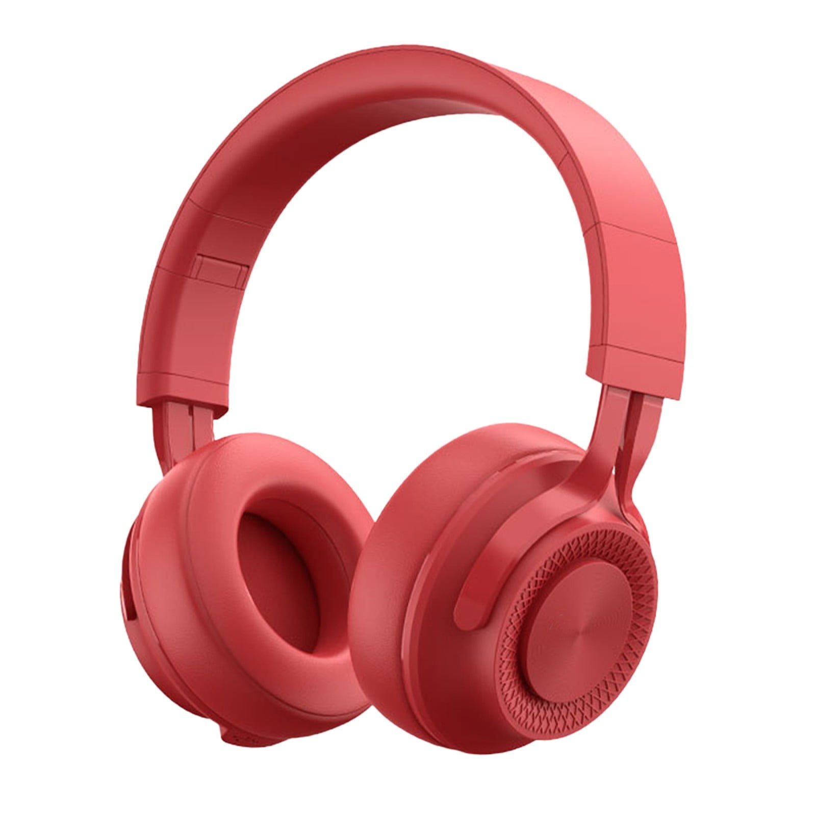 Bluetooth Headphones, Heavy Noise-canceling Headset Folding Retractable Sports Wireless Bluetooth Headset, Headphones for Women(Red)