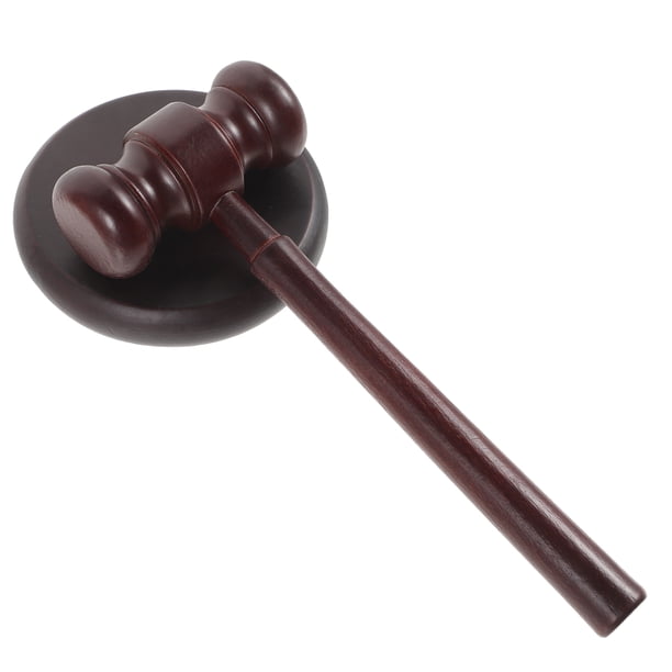 ColoMX 1 juego de martillo de subasta, martillo de madera para abogado, martillo de juez, martillo multifuncional