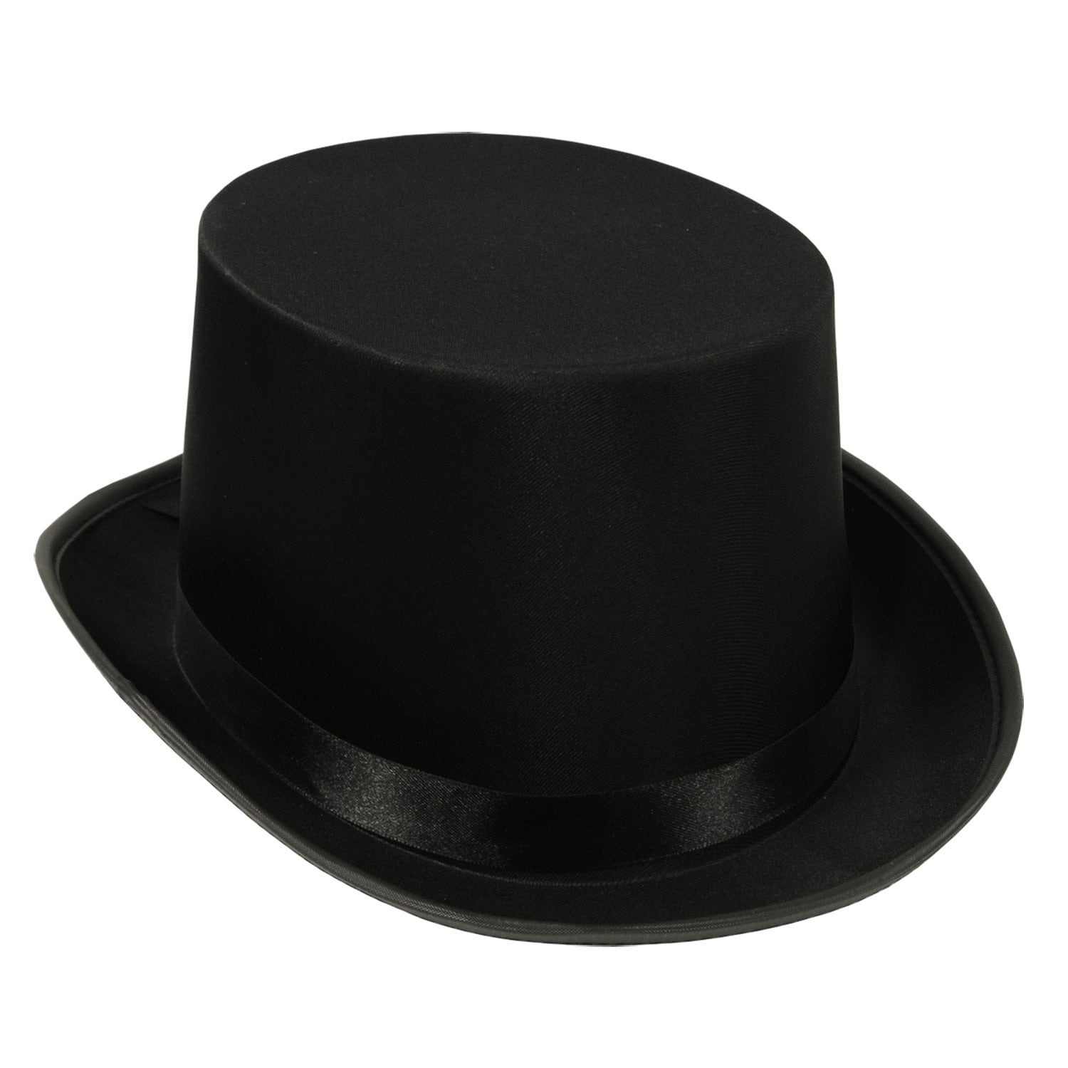 Pack of 3 - Satin Sleek Top Hat, black 