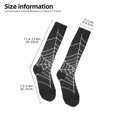 thumbnail image 2 of Goofa A Web With A Spider Pattern Adult Stockings, Color-Block Knee High Socks, Comfortable and Breathable, Soft and Stretchable, Sports, and Decoration, 2 of 6