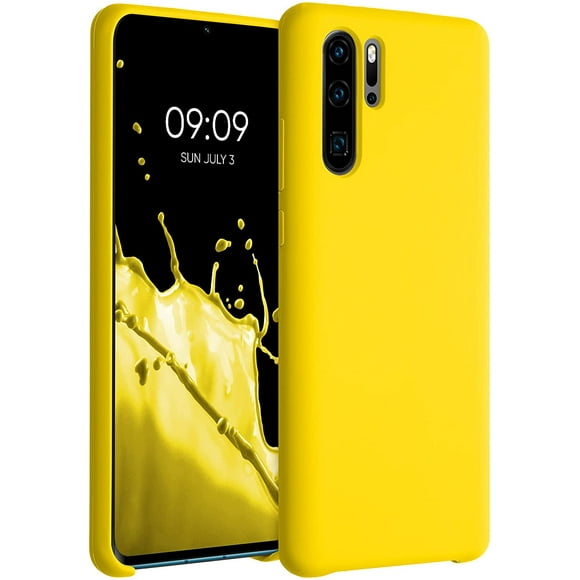 kwmobile TPU Silicone Case Compatible with Huawei P30 Pro - Case Slim Phone Cover with Soft Finish - Vibrant Yellow