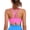 Bright Pink, variant on Women’s Medium Support Sports Bra Crisscross Back, Removable Pads Wireless Yoga Bra, Breathable Workout Gym Top