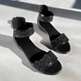 thumbnail image 6 of Mepaouo Women's Sequin Wedge Sandals Open Toe Zip Closure Platform Summer Party Dress Shoes Size 6-10, 6 of 8