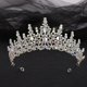 thumbnail image 1 of Nvzi Tiara de boda para novia, diadema de princesa, corona de novia, joyería para el cabello con diamantes de imitación de cristal,graduación, boda, fiesta de disfraces (AB), 1 of 4