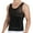 Black, variant on Mens Tummy Control Undershirt Vest Tight Tank Top Compression Shirt Tummy Control Underwear Moobs Binder