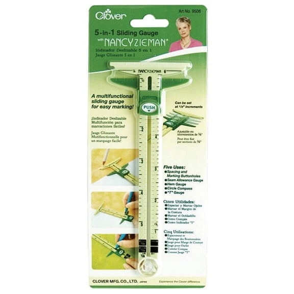 Clover Nancy Zieman 5-in-1 Sliding Gauge, 1 Each
