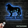 thumbnail image 3 of Craftnamesign Custom FLoral Collies Metal Wall Art LED Light, Personalized Dog Lover Name Sign, 3 of 5