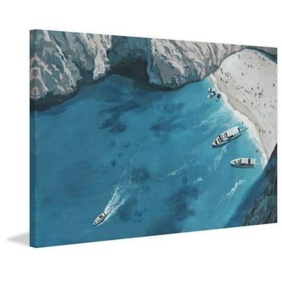 Marmont Hill Mh-Julcrt-311-C-36 24" X 36" "Blue Cove" Frameless Giclee Painting On Canvas