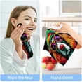 thumbnail image 7 of 2 Pack Cute Dog Pure Cotton Washcloths 12 x 12 Inch Reusable Absorbent Soft Cotton Face Towels Fingertip Towels Set for Gym Towels,Hotel and Spa Wash cloth, 7 of 7