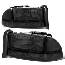 DNA Motoring  For 97-04 Dodge Dakota Durango Smoked Clear Corner Headlight Bumper Parking Lamps