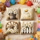 thumbnail image 5 of Paquete de 4 fundas de cojín con diseño de margaritas y flores de acuarela | Fundas decorativas de 45 x 45 cm para sofá, dormitorio y decoración rústica, 5 of 6