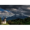 thumbnail image 2 of Scholz, Markus 24x17 White Modern Wood Framed Museum Art Print Titled - Maria Gern und Watzmann, 2 of 4