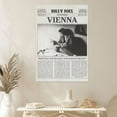 thumbnail image 2 of Music Poster - Billy Joel The Stranger Vienna - Retro Newspaper Style - Size 24''x36'' - Postora, 2 of 5
