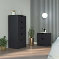 thumbnail image 2 of We Have Furniture Raymer 2 Piece Bedroom Set, Nightstand + Dresser, Black Wengue Finish, 2 of 5