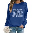 thumbnail image 2 of WEAIXIMIUNG Sweatshirts pour Femmes Mode Décontractée Couleur Unie Manches Longues Imprimé Lettre Col Rond Hoodie, 2 of 4