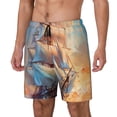 thumbnail image 1 of Fotbe Sailing Ship Ocean Sunset Traje de Baño para Hombre – Shorts de Natación de Secado Rápido con Forro y Bolsillos-Medium, 1 of 6