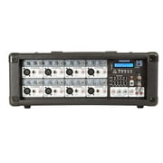 MR DJ PMX8500 3000 Watts Powered 8 Channel Mixer with Bluetooth + 2 12 2way Speakers