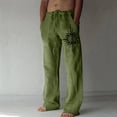 thumbnail image 2 of Rggeeun Mens Pants Mens Fashion Casual And Printed Pocket Lace Up Pants Large Size Pants Attractive Pants For Men, 2 of 4