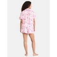 thumbnail image 2 of Way to Celebrate Women's Americana Notch Collar Top and Shorts Pajama Set, 2-Piece, Sizes XS-3X, 2 of 4