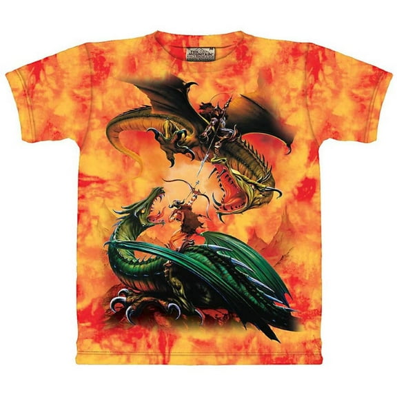 Orange 100% Cotton The Duel Graphic Novelty T-Shirt