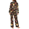 thumbnail image 6 of DISNIMO Butterfly Mushroom Print Women Pajama Sets Long Sleeve Sleepwear with Long Pants 2 Piece Lounge Set with Pockets Button Down Loungewear Nightwear, XS, 6 of 7