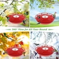 thumbnail image 6 of 16 oz Plastic Disc Hummingbird Feeders for Outdoors Hanging, Leak-Resistant Nectar Feeder with 5 Ports, Wide Mouth Easy Clean & Refill, Built-in Ant Moat for Garden Backyard, 6 of 9