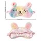 thumbnail image 2 of 2 Pack Cartoon Animal Sleep Mask Soft Plush Blindfold Eye Masks Eye Cover for Women Girls Travel Nap Night Sleeping (2-Pack Colorful Cat Puppy), 2 of 4