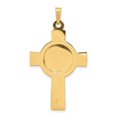 thumbnail image 4 of Auriga Fine Jewelry 14K Yellow Gold Cross St. Michael Medal Pendant for Women (L-37mm, W-21mm), 4 of 6