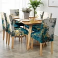 thumbnail image 3 of Teal Turquoise Chair Covers Abstract Boho Dining Chair Cover Stretch Dining Chair Slipcover Removable Washable Kitchen Chair Cover Parson Chair Covers Set of 6 Living Room Chair Covers, 3 of 6