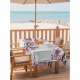 thumbnail image 2 of Outdoor Tablecloth with Umbrella Hole for Patio/Picnic/Party/Camping, Red Cherry Waterproof Table Cloth Rectangle Table Cover Washable, Spring Floral Branches Ink Painting Art Wood Gray (54"x 80"), 2 of 8