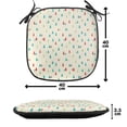 thumbnail image 4 of Trees Chair Seating Cushion Set of 6, Repeating Pattern of Small Pines Botanical Seasonal, Seat Pads for Office with Anti-slip Backing, 16"x16", Champagne Multicolor, by Ambesonne, 4 of 7