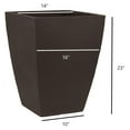 thumbnail image 3 of Exlonjet MSQT23ES Modern Square Garden Planter, 23-Inch, Espresso, 3 of 3