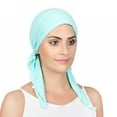 thumbnail image 4 of Chemo Headwear Pre Tied Head Scarf Headwraps Lightweight Turban Beanie Cap for Women, 4 of 6