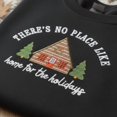 thumbnail image 2 of Embroidered There's No Place Like Home for the Holidays Shirt, Holiday Sweatshirt, Christmas Shirt, Merry and Bright, Merry Christmas Shirt, 2 of 5