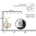 thumbnail image 3 of Birthday Gifts Rose Gold 5A Cubic Zirconia Women Heart Necklace Birthstone Necklace I Love You to The Moon and Back Clavicle Chain JAN, 3 of 8