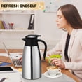 thumbnail image 2 of FillTouch 6 Pcs 68 oz Thermal Coffee Carafe Insulated Stainless Steel Coffee Carafe Double Walled Vacuum Thermal Pot Flask with 6 Brushes for Keeping, 2 of 6