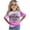 C-Multicolour267, variant on JIAYUE T Shirts For Girls Short Sleeve Embroidered Crew Neck Birthday Letter Print Party Tees For Children Stylish Dailywear