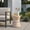Beige + Concrete#06Z, variant on Lightweight Concrete Side Table with Travertine Finish for Indoor Outdoor Use, Beige Hourglass Accent Table, 15.5x15.5x18 Inches