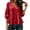 Red, variant on Women's Fashion Blouses Tiered Ruffle Peplum Blouse Textured V Neck 3/4 Bubble Sleeve Loose Fit Tops Babydoll Tunic Shirts Beachwear Red