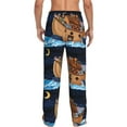 thumbnail image 2 of JUNZAN Men's Pajama Pants Ocean Scene with Noah's Ark Sleepwear Pants PJ Bottoms Drawstring and Pockets, 2 of 6