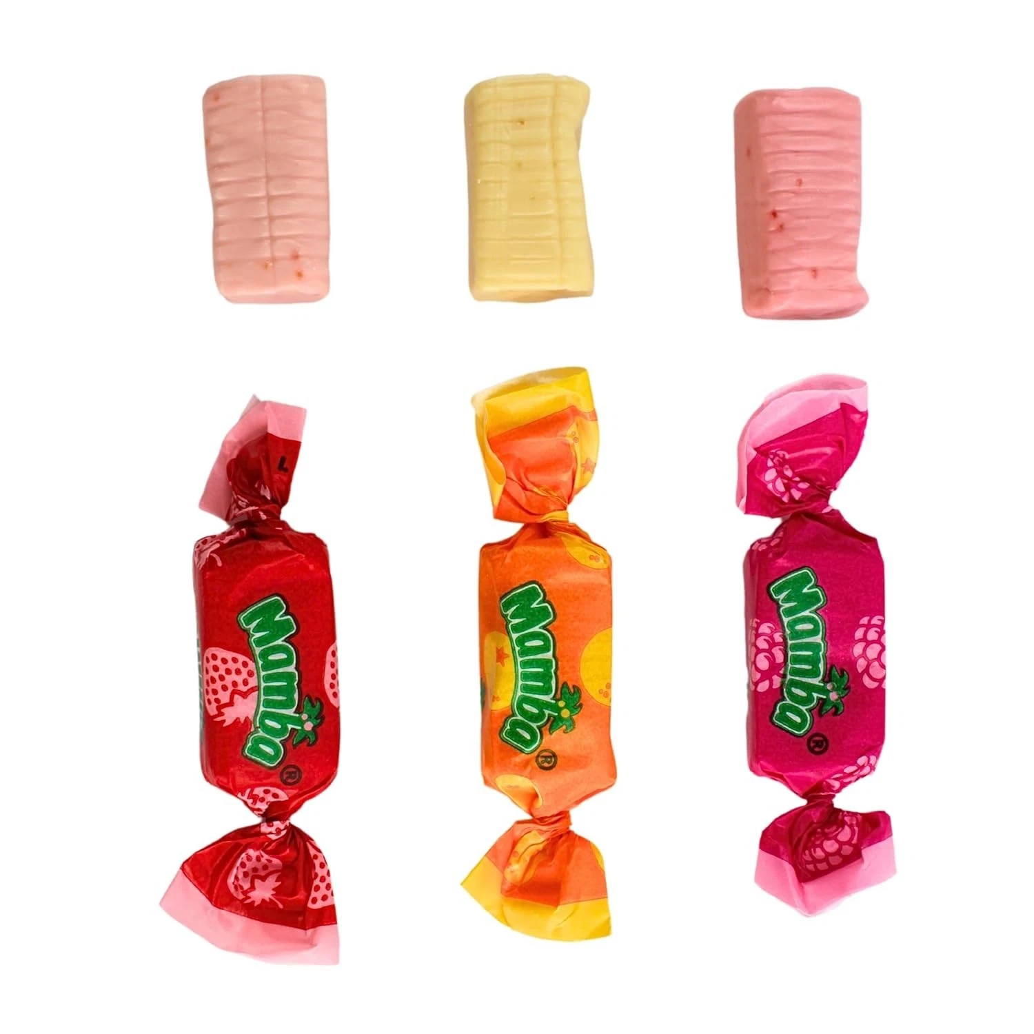 Mamba Fruit Chews Assorted, 5 Fruit Flavors Mix, Individually Wrapped, Bulk Nostalgia Retro Candy (4 Pounds)