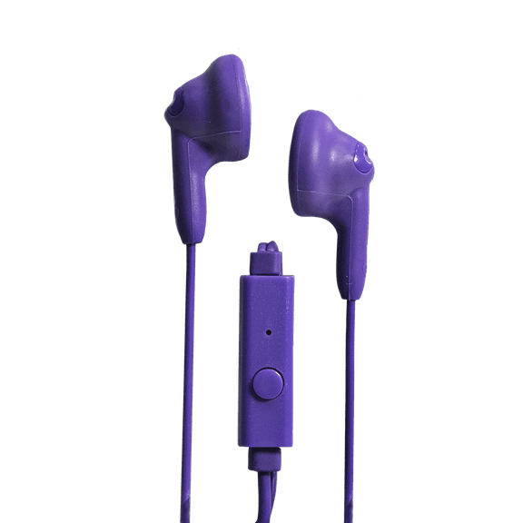 Magnavox MHP4820M-PL Gummy Earbuds with Microphone in Purple