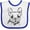White and Royal, variant on Inktastic French Bulldog Portrait Boys or Girls Baby Bib