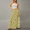 thumbnail image 4 of LWavelet Polka Dot Maxi Skirt with Side Pockets Women Daily Casual Flowy Versatile Bottoms Yellow S, 4 of 6