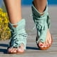 thumbnail image 3 of Sandalias de mujer 2023 Retro gladiador Clip dedos para mujer botas Vintage Casual borla Roma moda verano Mujer Zapatos Mujer nuevo, 3 of 5
