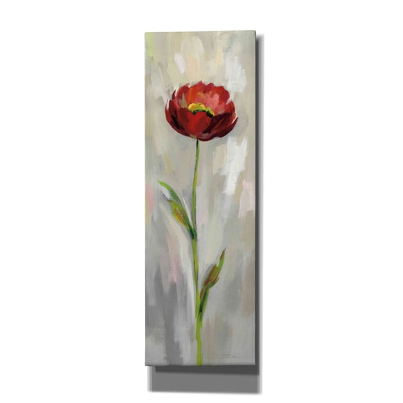 Epic Graffiti 'Single Stem Flower II' by Silvia Vassileva, Canvas Wall Art, 20"x60"
