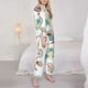 thumbnail image 3 of Balery Travel1 Conjunto de Pijama con Estampado para Mujer, Conjunto de Dos Piezas con Manga Larga, Ropa de Dormir Suave con Bolsillos, Pijamas Cómodos-Small, 3 of 7